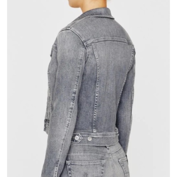 AG Adriano Goldschmied Robyn Jean Jacket Dark Gray Slim Pockets Sz XS NEW - Picture 3 of 13